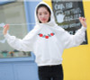 2017 hoodies women ulzzang autumn winter new korean clothes cute hoodie pocket embroidery roses harajuku kawaii sweatshirt women