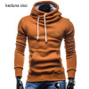 2017 Hoodies Men Sudaderas Hombre Hip Hop Mens Brand Solid Color Turtleneck Pullover Hoodie Sweatshirt Slim Fit Men Hoody