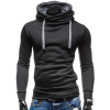 2017 Hoodies Men Sudaderas Hombre Hip Hop Mens Brand Solid Color Turtleneck Pullover Hoodie Sweatshirt Slim Fit Men Hoody