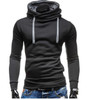 2017 Hoodies Men Sudaderas Hombre Hip Hop Mens Brand Solid Color Turtleneck Pullover Hoodie Sweatshirt Slim Fit Men Hoody