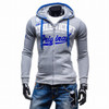 2017 Hoodies Men Sudaderas Hombre Hip Hop Mens Brand Letter Hooded Zipper Hoodie Sweatshirt Slim Fit Men Hoody XXXL