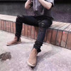 2017 hip hop Fitness Long Pants Men hiphop Casual Sweatpants Jogger Trousers Fashion Fitted Bottoms zipper broken black joggers