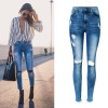 2017 High Waist Women Jeans Tassles Women Ninth Denim Pants Skinny Jeans For Women Pencil Pants Female Ripped Jeans For Women 2017 High Waist Women Jeans Tassles Women Ninth Denim Pants Skinny Jeans For Women Pencil Pants Female Ripped Jeans For Women