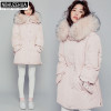 2017 High Quality Winter Down Jacket Women Slim Warm Thick Cute Pink Duck Down Coat Plus Size Real Fur Hood Parka Female Y325