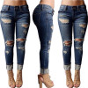 2016 New Fashion Autumn Winter Style Women Jeans Ripped Holes Harem Pants Jeans Slim Vintage Boyfriend Jeans For Women S/M/L/XL 2016 New Fashion Autumn Winter Style Women Jeans Ripped Holes Harem Pants Jeans Slim Vintage Boyfriend Jeans For Women S/M/L/XL