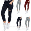 2016 New Fashion Ankle-Length Pants Solid Color Hollow Out pantalon femme Pants Women Sweatpants Cargo Jogger Pants