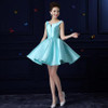 2016 new design A-line short dresses V-opening back cocktail party lace-up dress veatidos de festa Hot sale free shipping