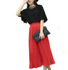 2016 new Culottes women summer fashion Pleated chiffon trousers pants loose wide leg pants casual pants BL1456