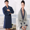 2016 NEW Cotton Nightwear for men Spring and autumn Long Sleeve Sleep Gown Men Lounge Robes Plus size 3XL