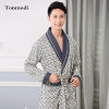 2016 NEW Cotton Nightwear for men Spring and autumn Long Sleeve Sleep Gown Men Lounge Robes Plus size 3XL