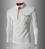 2016 New Brands Mens Dot Long Sleeve POLO Shirts Brands  Long Sleeve Camisas Polo Stand Collar Male Polo Shirt Size 3XL. KJHBA