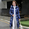 2016 Fashion winter cotton padded jacket  Slim thick stars print Women jacket Parker warm Women winter jacket g026