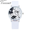 2016 Fashion Watch Mickey Mouse Children Cartoon Watch Leather Wristwatch Casual Kid Boy Quartz Watch Women Girls Relojes 1961