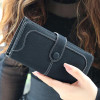 2016 Fashion Retro Matte Stitching Long Wallet Women Famous Brand Casual Hasp Leather Purse Clutch Lady Girl's Cash Card Handbag