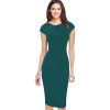 2016 Fashion Designer Women Dress Short Sleeve Mid Calf  Dresses Sexy Sheath Plus Size Dresses Female Casual Sheath Slash Dress