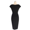 2016 Fashion Designer Women Dress Short Sleeve Mid Calf  Dresses Sexy Sheath Plus Size Dresses Female Casual Sheath Slash Dress