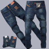 2016 fashion cotton straight Thin models young men jeans classic new denim jeans long pants men warm high quality winter jeans