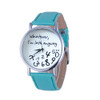 2016 Fashion Brand Women Dress Watch Whatever I am Late Anyway Letter Leather Quartz Wrist Watches Women Clock relojes mujer