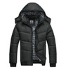 2016 Fashion Brand New Men Winter Black Down Jacket Warm Hooded Down-jackets High Quality Outwear Parka Coat Overcoat