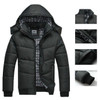 2016 Fashion Brand New Men Winter Black Down Jacket Warm Hooded Down-jackets High Quality Outwear Parka Coat Overcoat