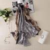 2016 Fashion bandana Luxury Scarve Woman Brand 100% Silk Scarf With Flower Classcial Plaid Women Shawl High Quality Print hijab
