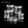 Cosmetic Mini Travel Empty Bottle Jar Round Aluminum Cover Plastic Lip Balm Make-up Bottling Box Makeup Cosmetic Face Cream Jar