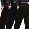 Corduroy trousers middle-aged men dad clothing 2017 autumn and winter men's loose casual corduroy pants warm pantalon homme