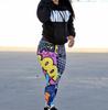 Women Digital Printing Workout Leggings High Waist Push Up