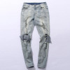 Cool Mens Hip Hop Jeans Skinny Pencil Men Denim Pants Destroyed Distressed Ripped Jeans With Holes For Men Cool Mens Hip Hop Jeans Skinny Pencil Men Denim Pants Destroyed Distressed Ripped Jeans With Holes For Men