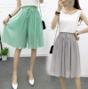 2017 New Summer Style Loose Pleated Chiffon Skirt Culottes Women Elastic Waist Wide Leg Pants Female Short Trousers