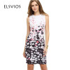 2017 New Summer Style Bodycon Dresses Vintage Ladies Sexy Floral Print Sleeveless O Neck Elegant Women Dress