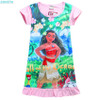2017 new summer miraculous Ladybug clothing children dress Moana princess girl print vaiana dress Costumes Summer Girl Dress