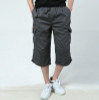 2017 New Summer Military Half Cargo Pants Men Cotton Multi-Pockets Casual Loose Short Pants Capris Plus Size Cropped Trousers