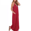 2017 New Summer Dress Fashion Women Dress Strapless Dot Loose Beach Long Maxi Dress Vintage Vestidos Plus Size