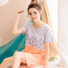 2017 New Summer Cotton Nightgown Female Korean Cute Print Sleepshirts Short Sleeve Women Sexy Home Clothing Sleepwear Nightdress