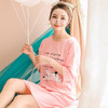 2017 New Summer Cotton Nightgown Female Korean Cute Print Sleepshirts Short Sleeve Women Sexy Home Clothing Sleepwear Nightdress