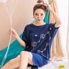 2017 New Summer Cotton Nightgown Female Korean Cute Print Sleepshirts Short Sleeve Women Sexy Home Clothing Sleepwear Nightdress