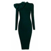 2017 New Summer Bandage Dress Women Celebrity Party Bow Long Sleeve Bodycon Night Out Drress Women Runway Wholesale Vestidos