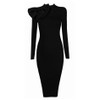 2017 New Summer Bandage Dress Women Celebrity Party Bow Long Sleeve Bodycon Night Out Drress Women Runway Wholesale Vestidos