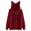 2017 New style Womens Kawaii Cat Long Sleeve Hoodie Harajuku Sweatshirt Hooded Pullover Tops Blouse Poleron Mujer jd4