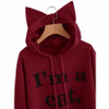 2017 New style Womens Kawaii Cat Long Sleeve Hoodie Harajuku Sweatshirt Hooded Pullover Tops Blouse Poleron Mujer jd4