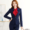 2016 Winter fashion slim long sleeve jacket OL business formal Blazers women office plus size work wear coat navy blue black pur