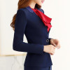 2016 Winter fashion slim long sleeve jacket OL business formal Blazers women office plus size work wear coat navy blue black pur