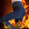 2016 Warm Jeans For Women Thicken Pants Winter Jeans Female Stretch Straight Fashion High Waist Jeans Femme Denim Pants Trousers