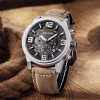 2016 Top Luxury Brand MEGIR Sports Watches Men's Quartz Chronograph Big Dial Clock Leather Wrist Watch relogio masculino relojes