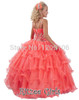 2016 Tiered Princess Ruffled Rhinestone Beaded Little Girl Pageant Dress