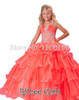 2016 Tiered Princess Ruffled Rhinestone Beaded Little Girl Pageant Dress