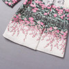 2016 Super Quality High-end Floral Architecture Printing Jacquard Long-sleeved Coat Loose Trench