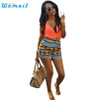 2016 Summer Women  V-Neck Floral Print Sleeveless Short Pants Jumpsuit Romper Amazing Jul 8