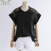 2016 Summer style women kimono blouses shirts cotton linen casual  stitching Hollow  tops plus size XXXXXL blusas blouse blusa